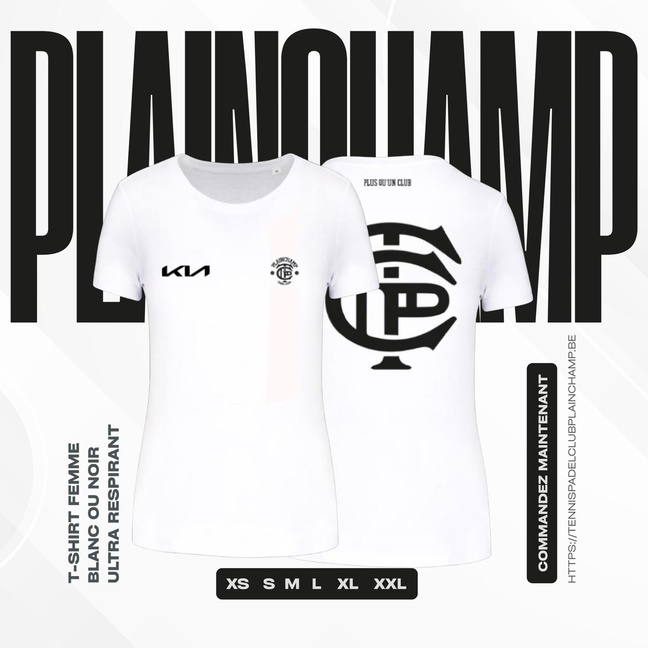 T-shirt femme blanc ou noir ultra respirant